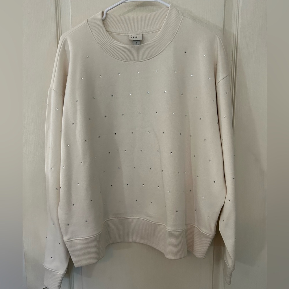 A New Day Rhinestone Crew Neck Sweatshirt